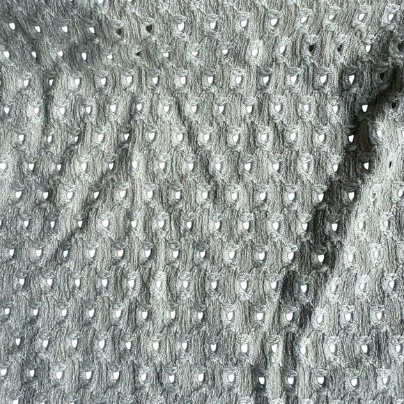 H&M Cream Eyelet Crop Top Blouse Embroidered Button Down Size M Boho 90's Y2K - Picture 5 of 6